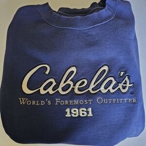 Cabela's Blue Men's Crewneck Sweatshirt